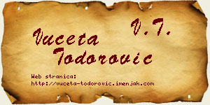 Vuceta Todorović vizit kartica